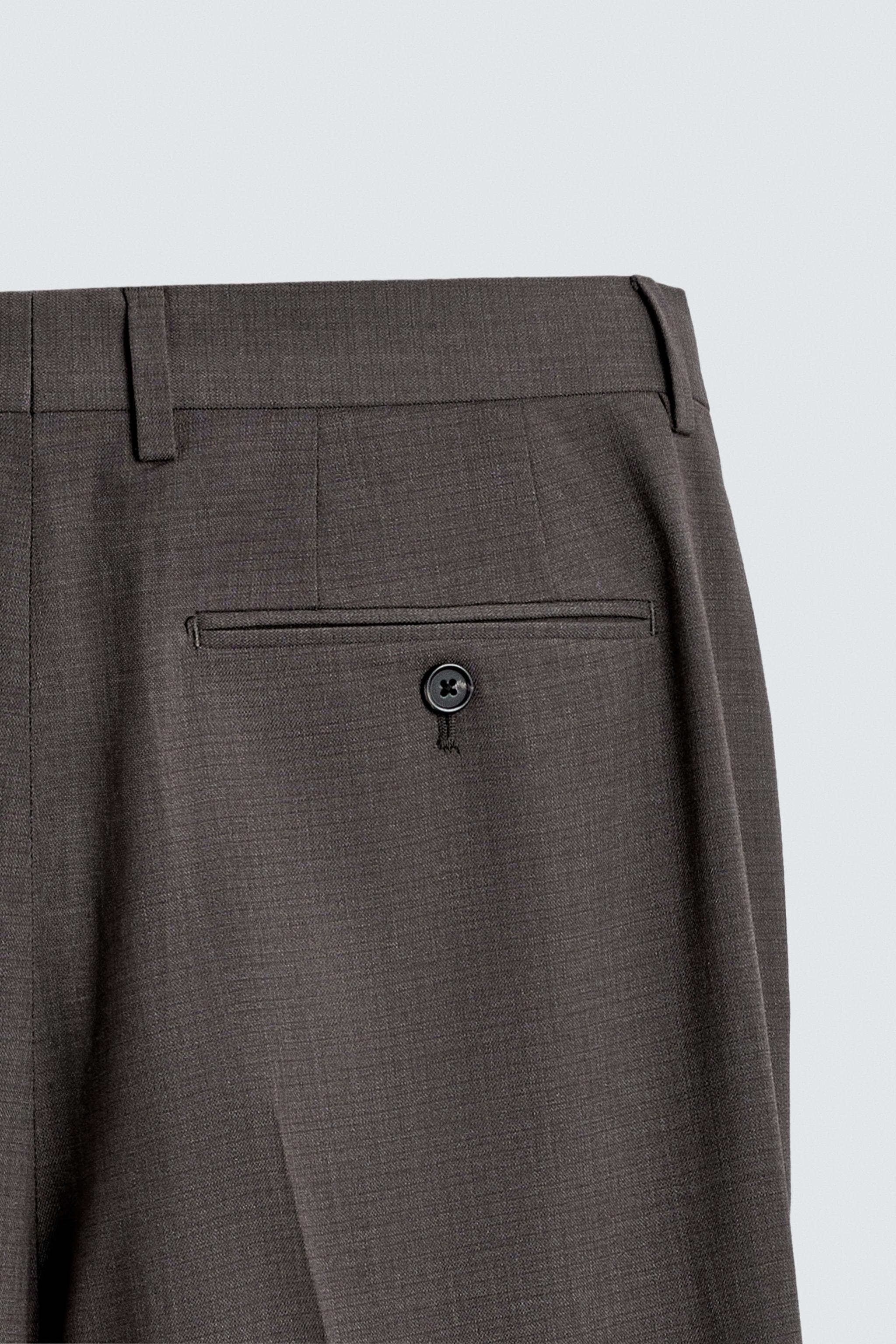 TEXTURED SUIT PANTS